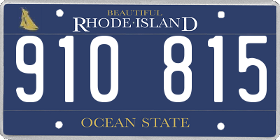 RI license plate 910815