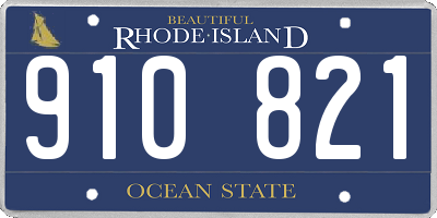 RI license plate 910821