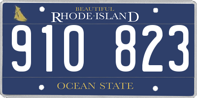 RI license plate 910823