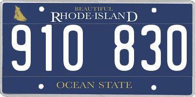 RI license plate 910830