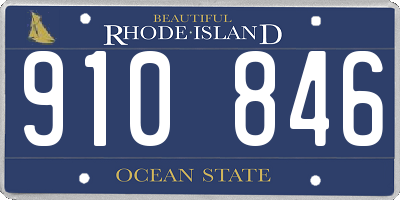 RI license plate 910846