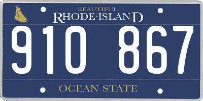RI license plate 910867