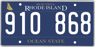 RI license plate 910868
