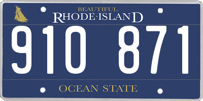 RI license plate 910871