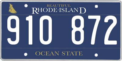 RI license plate 910872