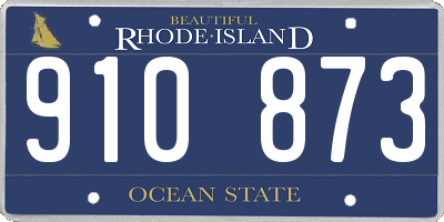 RI license plate 910873
