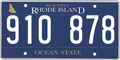 RI license plate 910878
