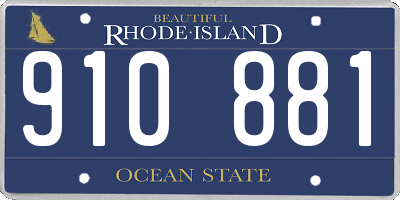 RI license plate 910881