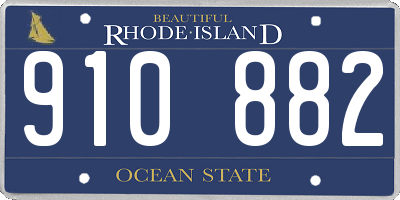 RI license plate 910882