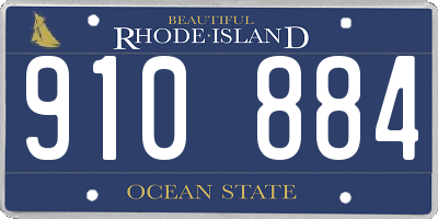 RI license plate 910884