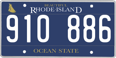 RI license plate 910886