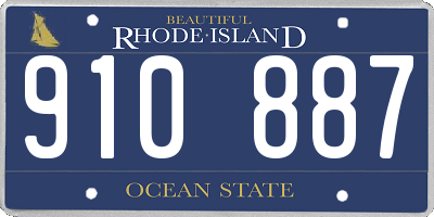 RI license plate 910887