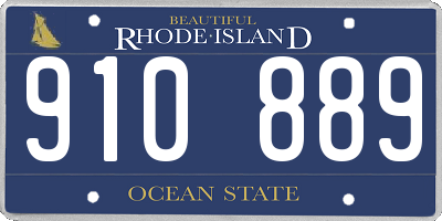 RI license plate 910889