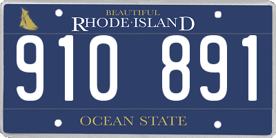 RI license plate 910891