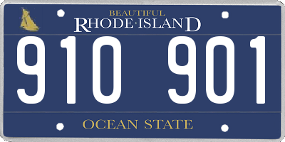 RI license plate 910901