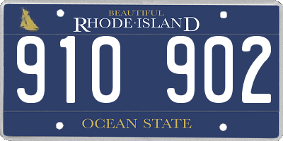 RI license plate 910902