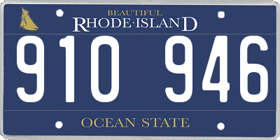 RI license plate 910946