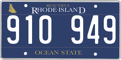RI license plate 910949