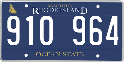 RI license plate 910964