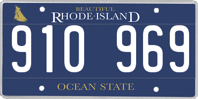 RI license plate 910969
