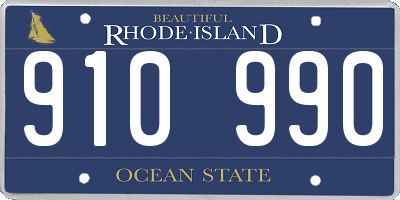 RI license plate 910990