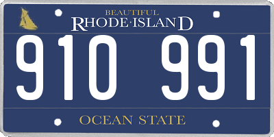 RI license plate 910991