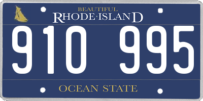 RI license plate 910995