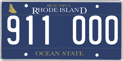 RI license plate 911000