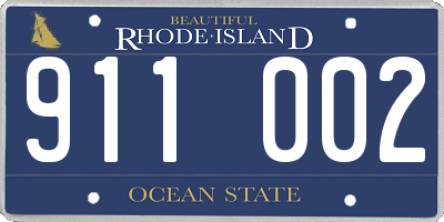 RI license plate 911002