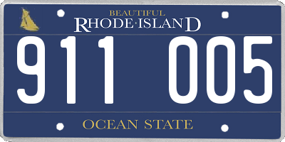 RI license plate 911005