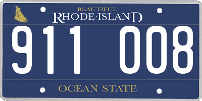 RI license plate 911008