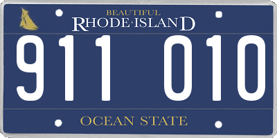 RI license plate 911010