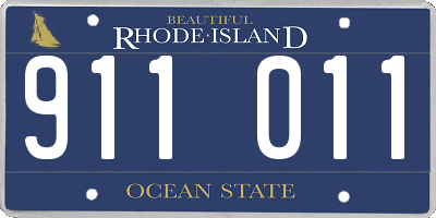RI license plate 911011