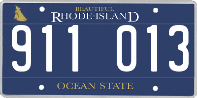 RI license plate 911013