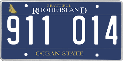 RI license plate 911014