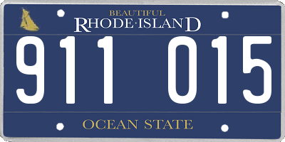 RI license plate 911015