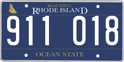 RI license plate 911018