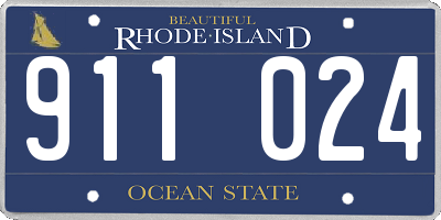 RI license plate 911024