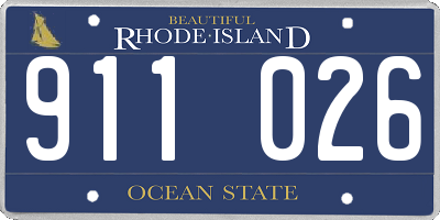 RI license plate 911026