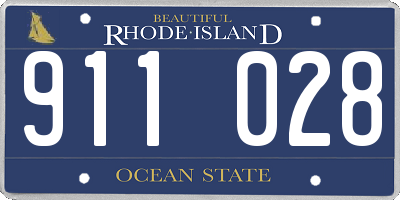 RI license plate 911028