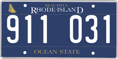 RI license plate 911031