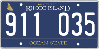 RI license plate 911035