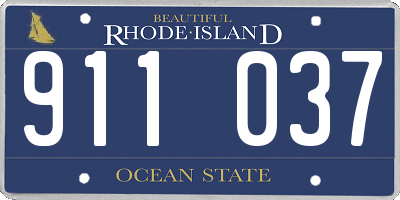 RI license plate 911037