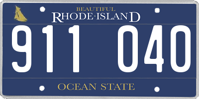 RI license plate 911040