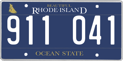 RI license plate 911041