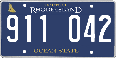 RI license plate 911042