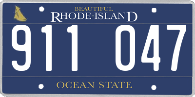 RI license plate 911047
