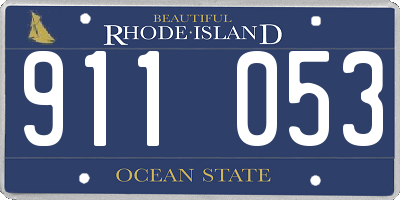 RI license plate 911053