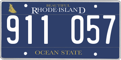 RI license plate 911057