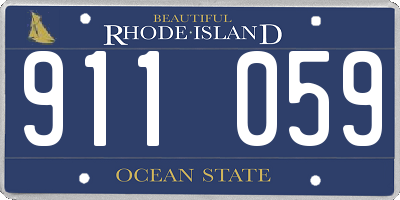RI license plate 911059